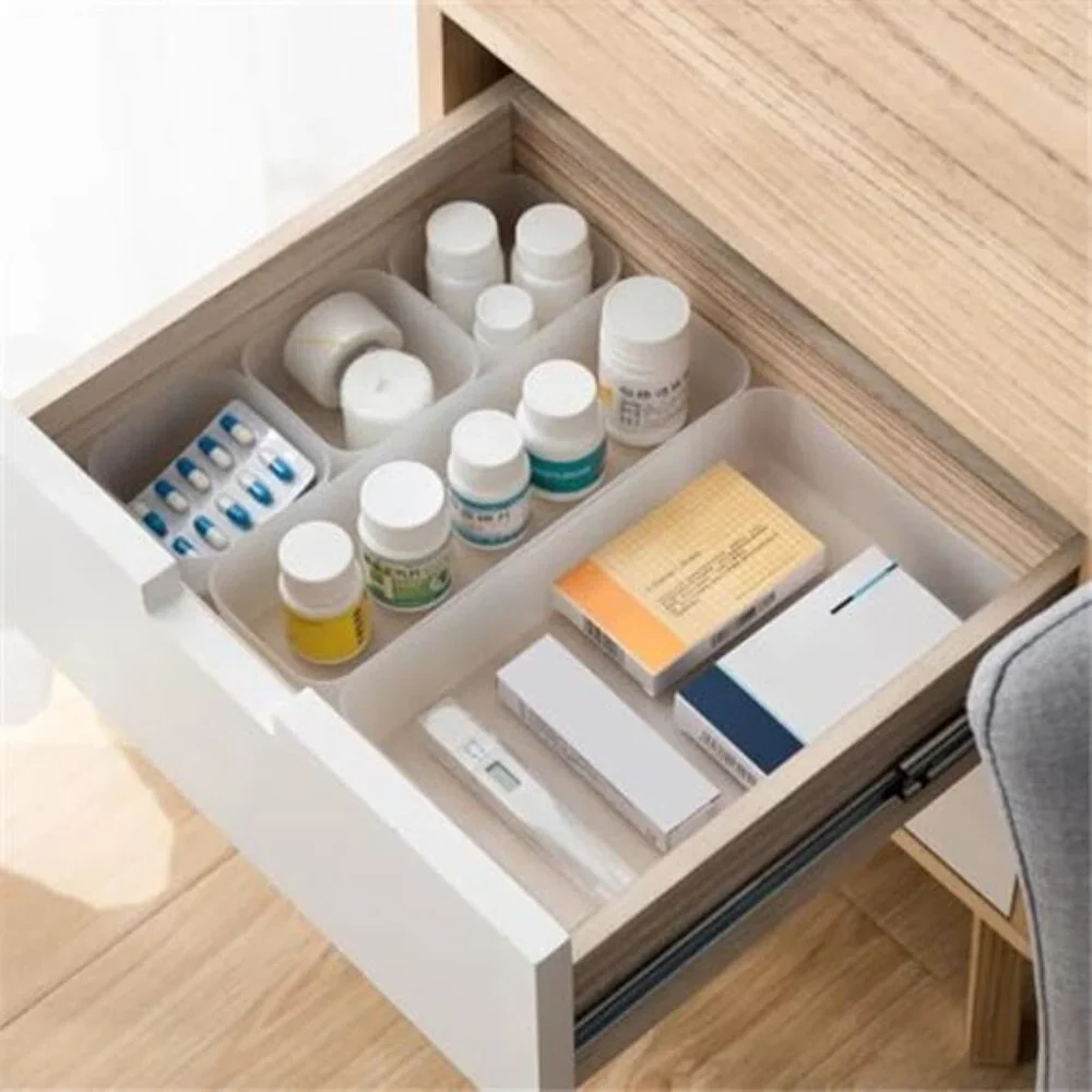 Drawer Organizer Trays Set 5 Pieces Plastic Storage Box Bedroom Kitchen Bathroom